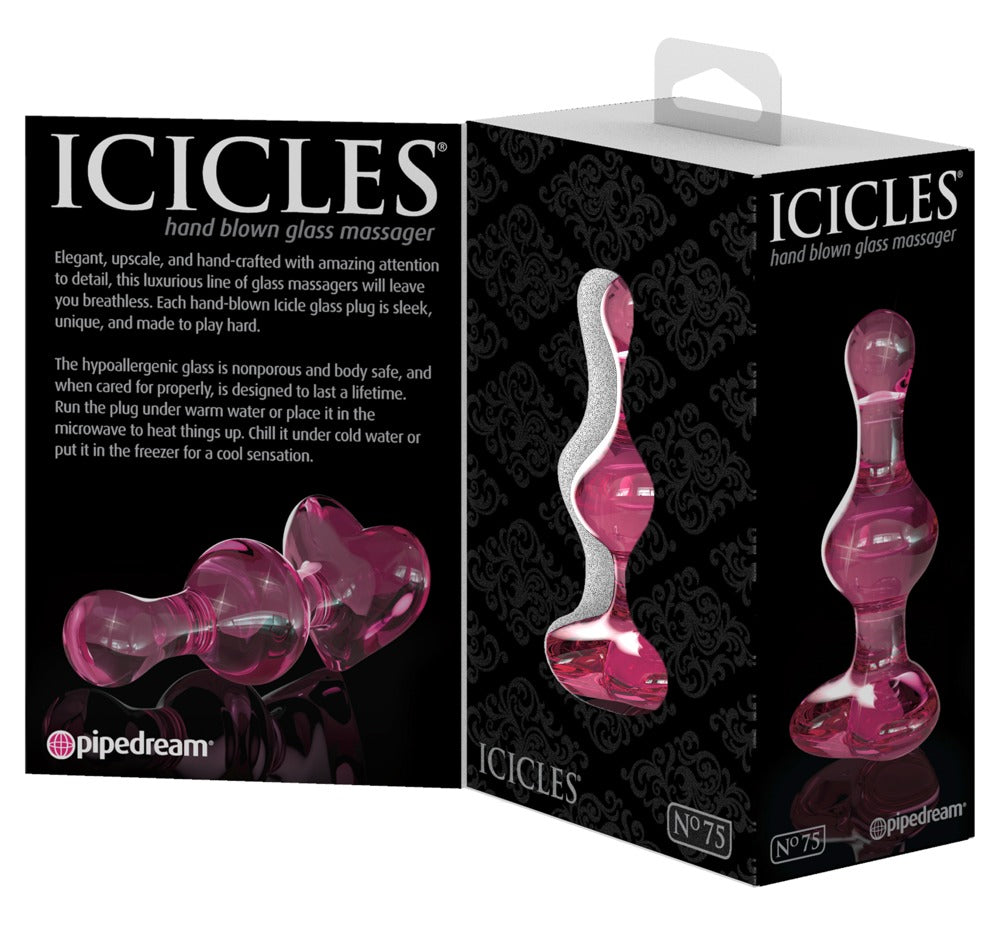 Icicles Plug Coeur Rose