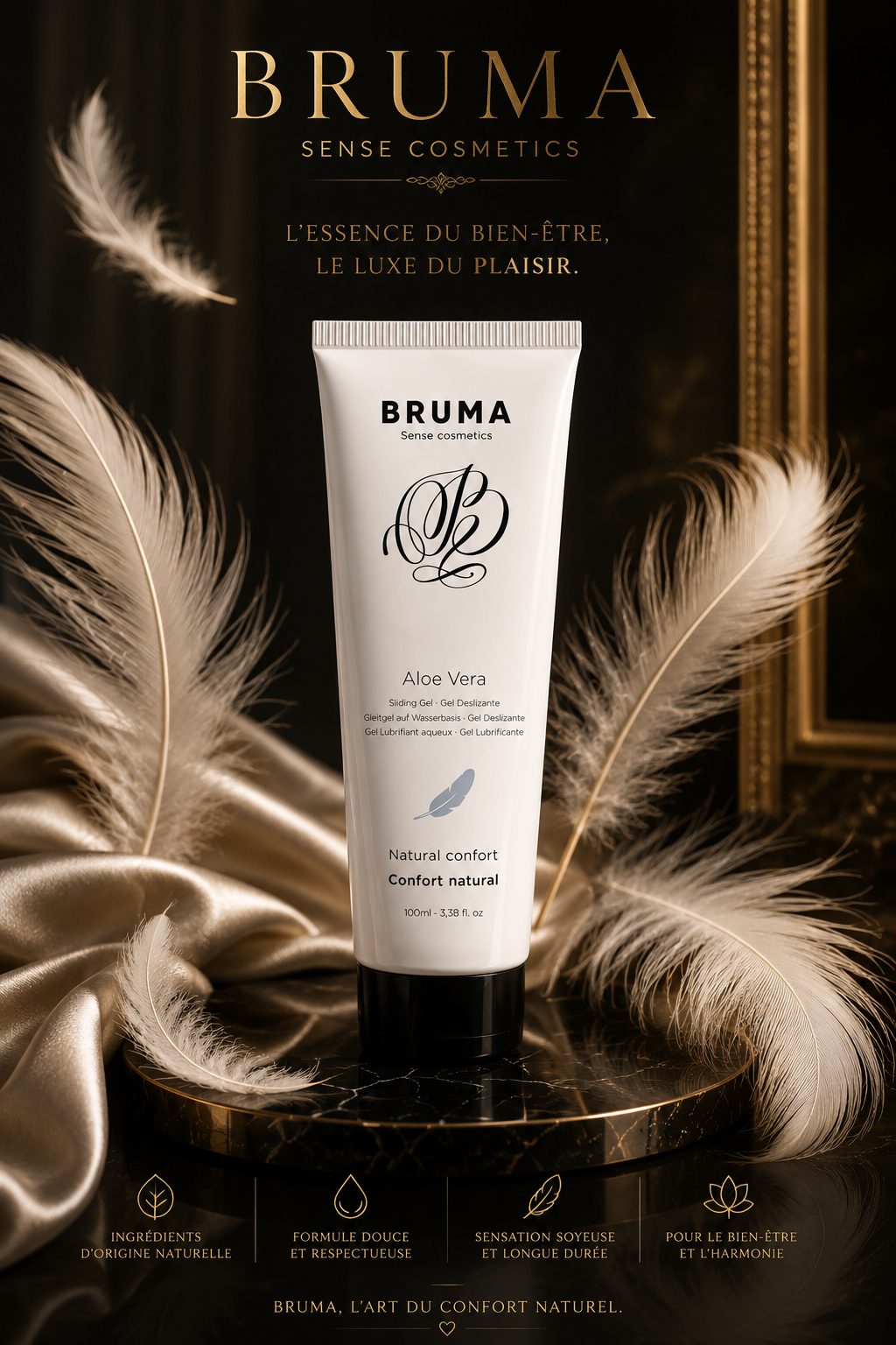 BRUMA - GEL GLISSANT ALOE VERA CONFORT NATUREL 100 ML