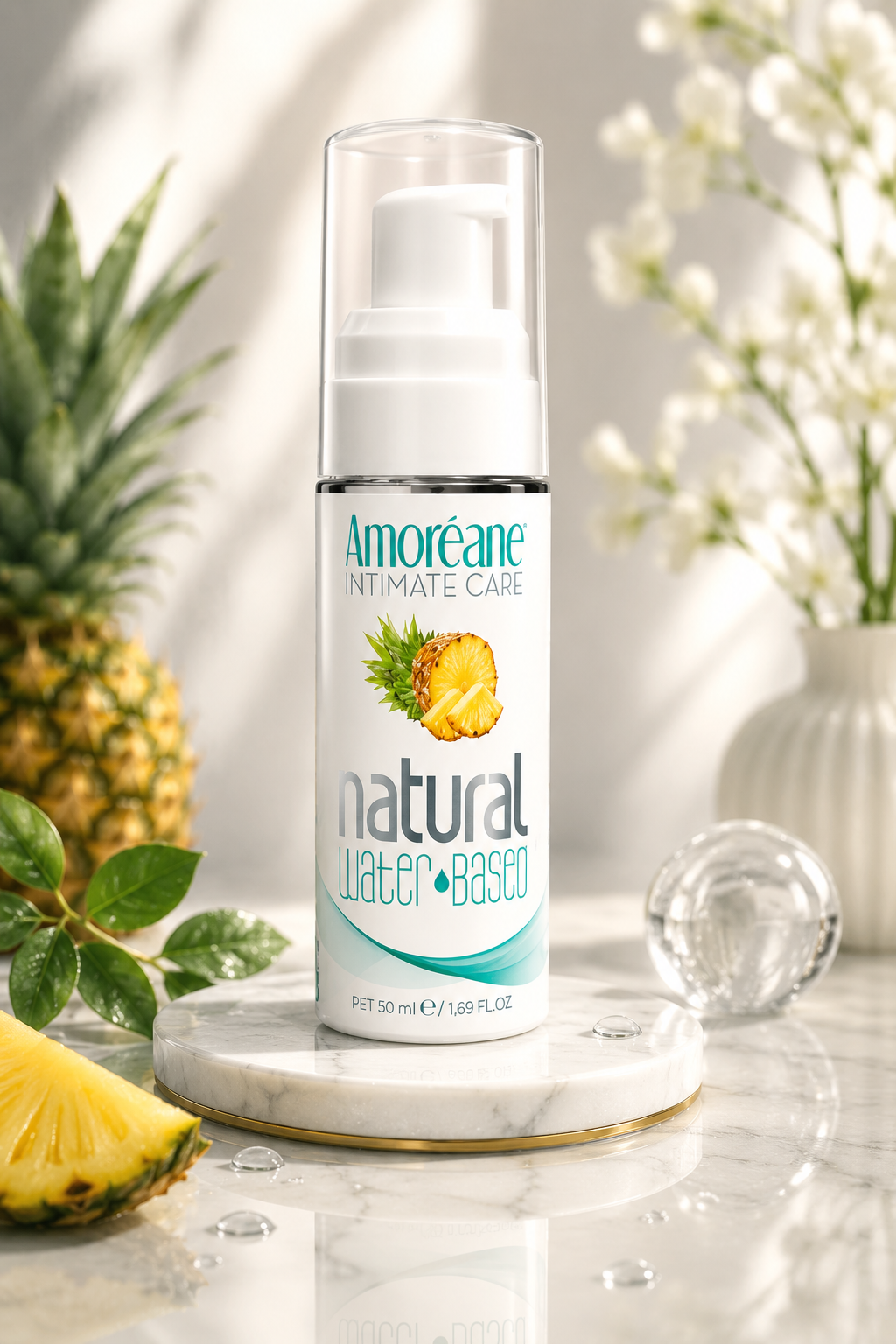 AMOREANE - LUBRIFIANT À BASE D'EAU ANANAS, PECHE, CERISE ET FRAISE 50 ML