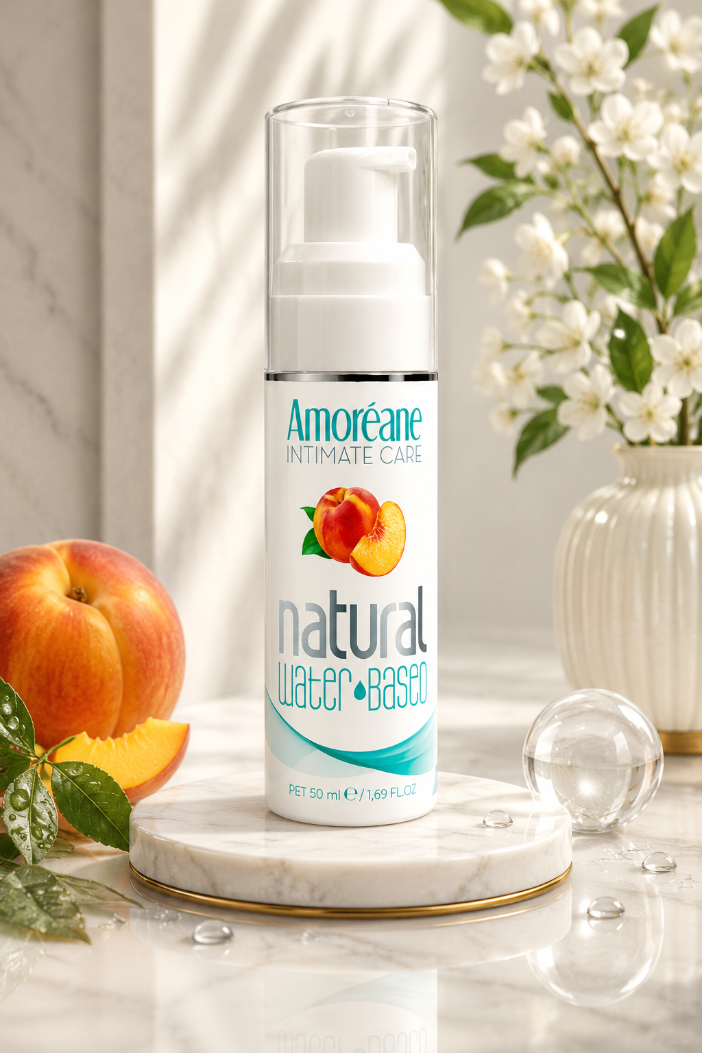 AMOREANE - LUBRIFIANT À BASE D'EAU ANANAS, PECHE, CERISE ET FRAISE 50 ML