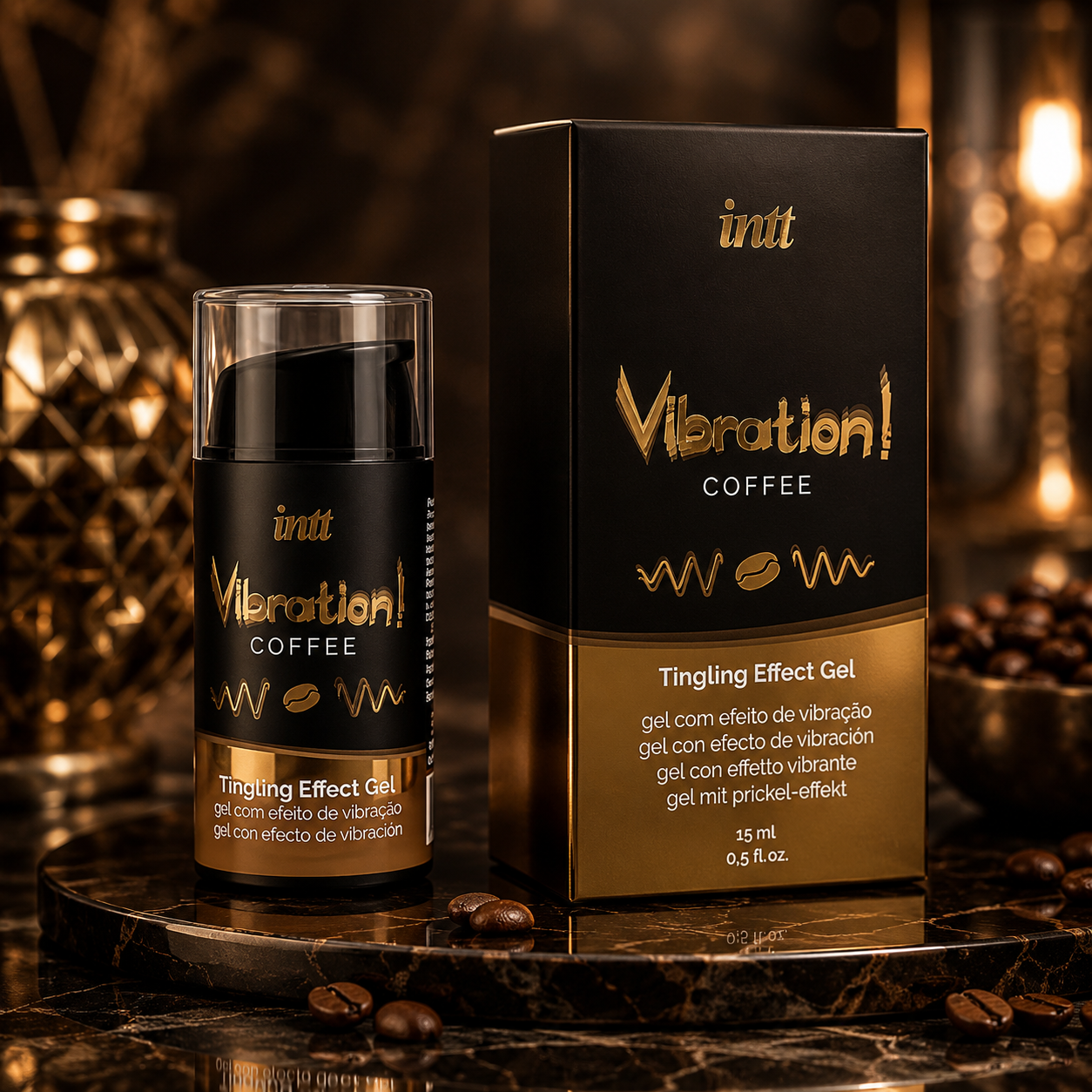 INTT MASSAGE & ORAL SEX - GEL DE MASSAGE SAVEUR CAFÉ EFFET CHAUD