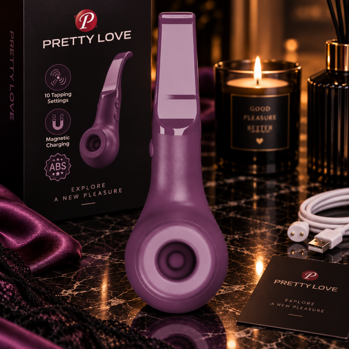 PRETTY LOVE PIPE – Stimulateur à Tapotements – 10 Modes