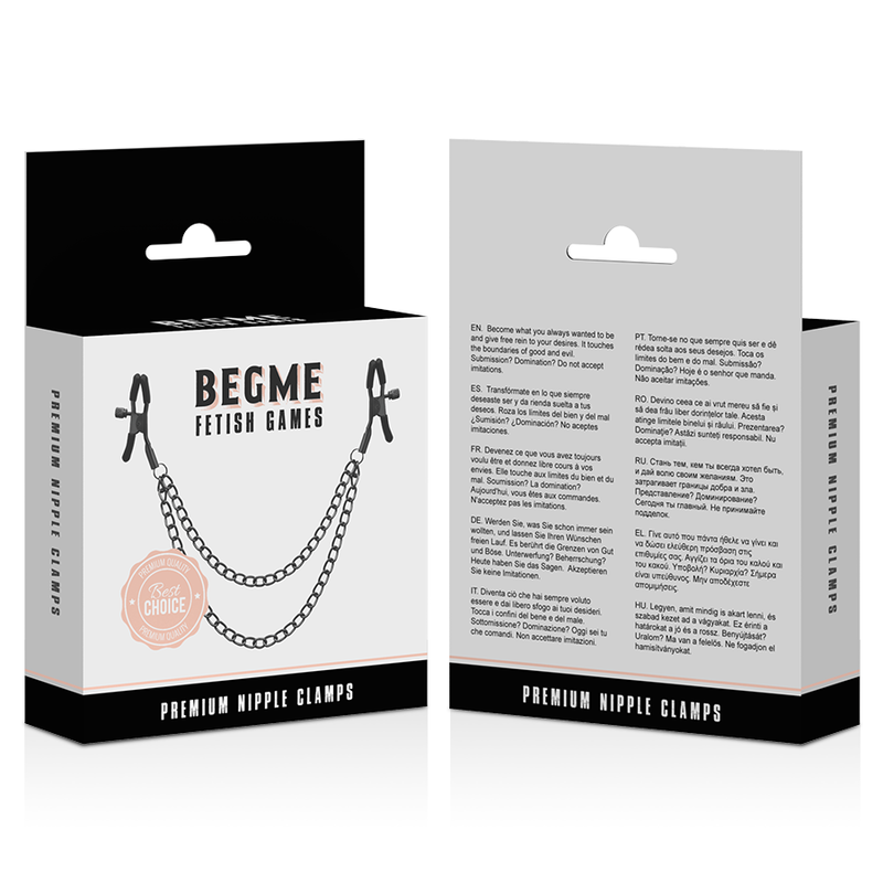 BEGME - PINCES TETONS RED EDITION AVEC CHAÎNE