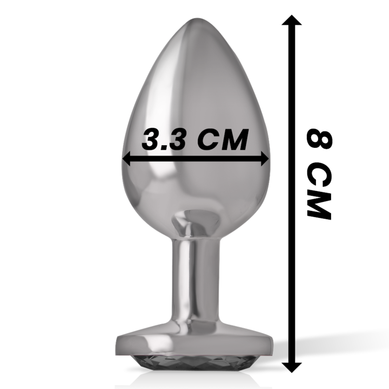 INTENSE - PLUG ANAL EN MÉTAL ALUMINIUM  NOIR TAILLE M
