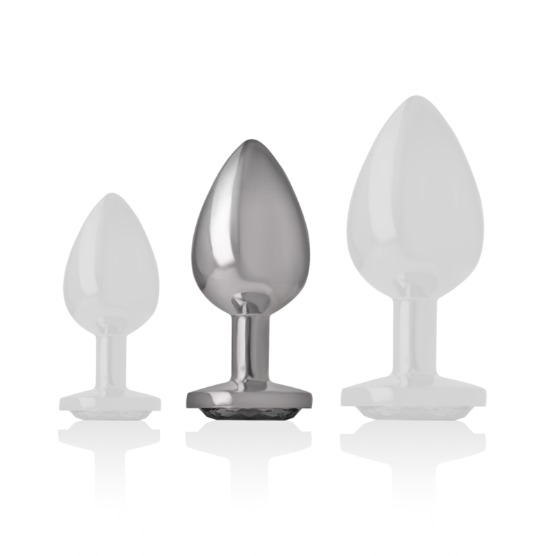 INTENSE - PLUG ANAL EN MÉTAL ALUMINIUM  NOIR TAILLE M
