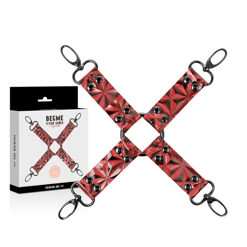 BEGME - CRAVATE EN CUIR VÉGAN PREMIUM ÉDITION ROUGE