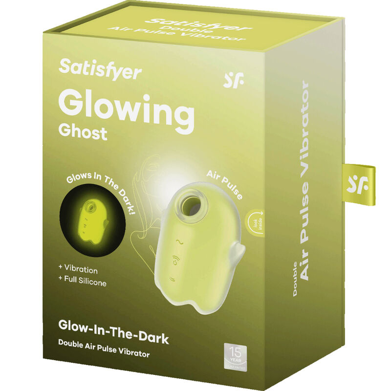 SATISFYER - GLOWING GHOST AIR PULSE & VIBRATEUR BLANC