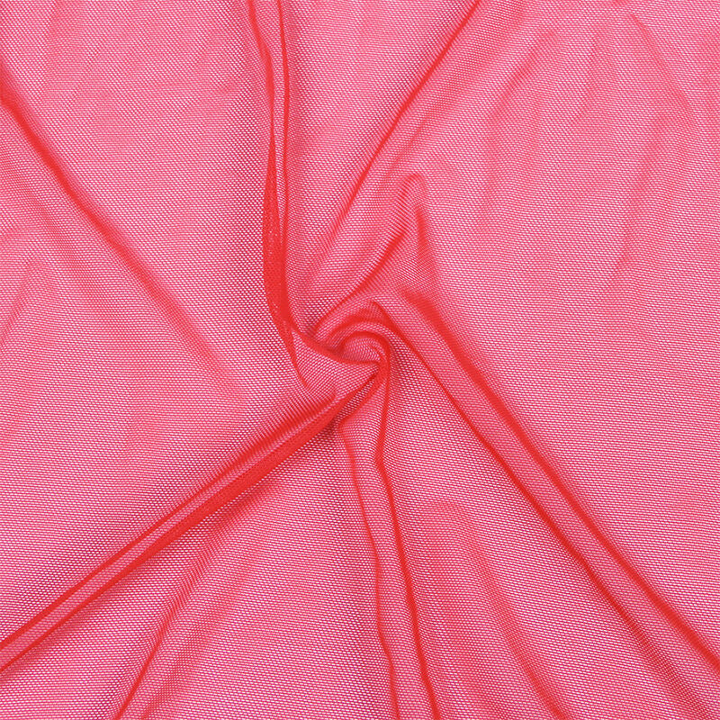 SUBBLIME - ROBE EN TISSU TRANSPARENT DÉTAIL DENTELLE ROUGE