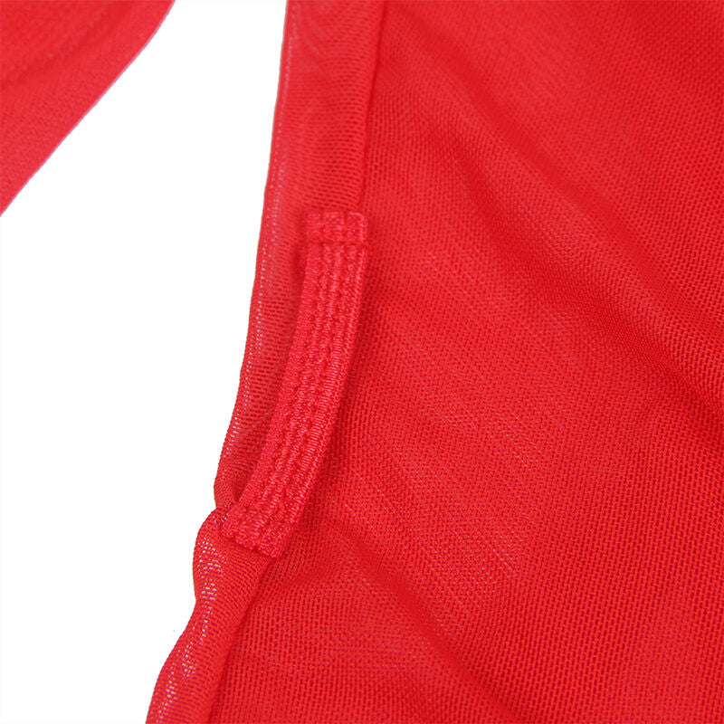 SUBBLIME - ROBE EN TISSU TRANSPARENT DÉTAIL DENTELLE ROUGE