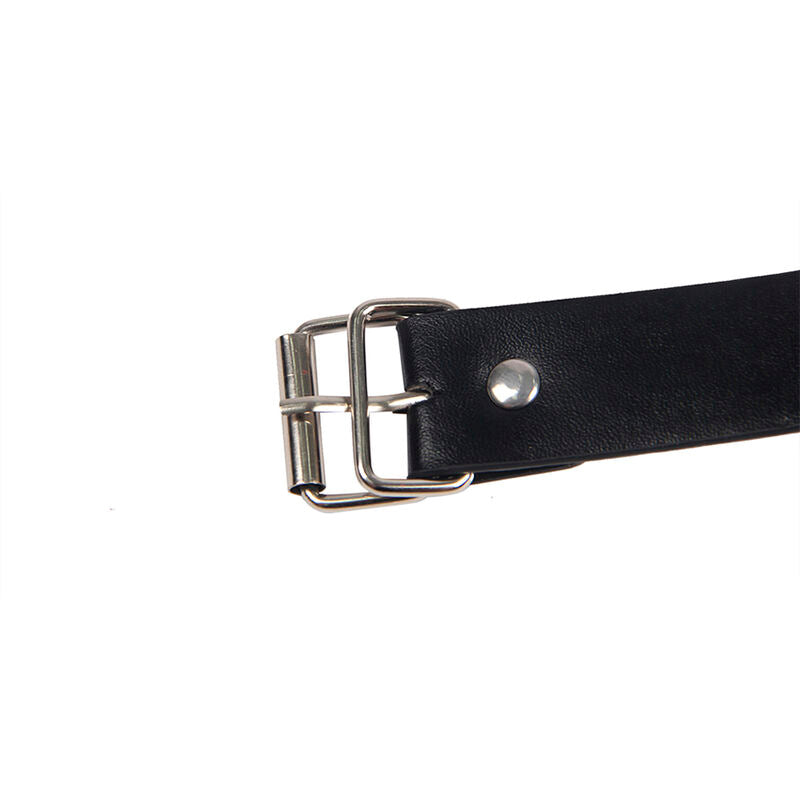 SUBBLIME -  PINCES À TETONS EN CUIR BONDAGE NOIRES TAILLE UNIQUE