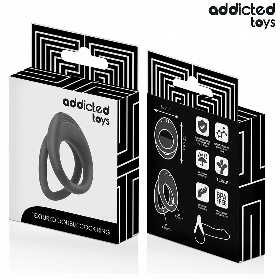 ADDICTED TOYS - ANNEAU PÉNIS À DOUBLE TEXTURE