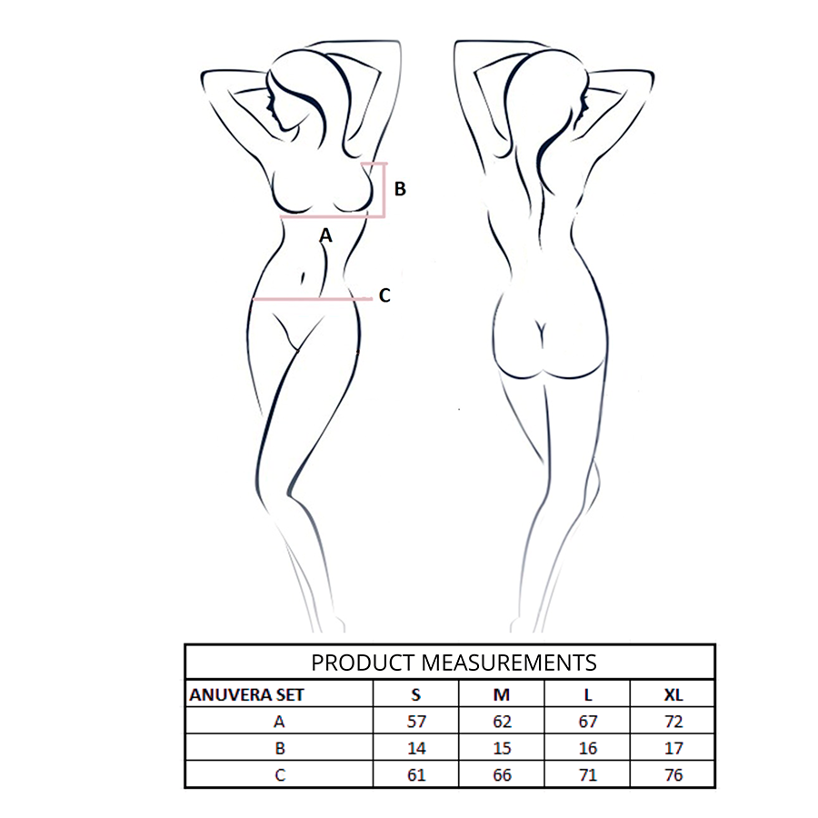 PASSION - ENSEMBLE SOUTIEN-GORGE + STRING ANUVERA BLANC S/M/L/XL
