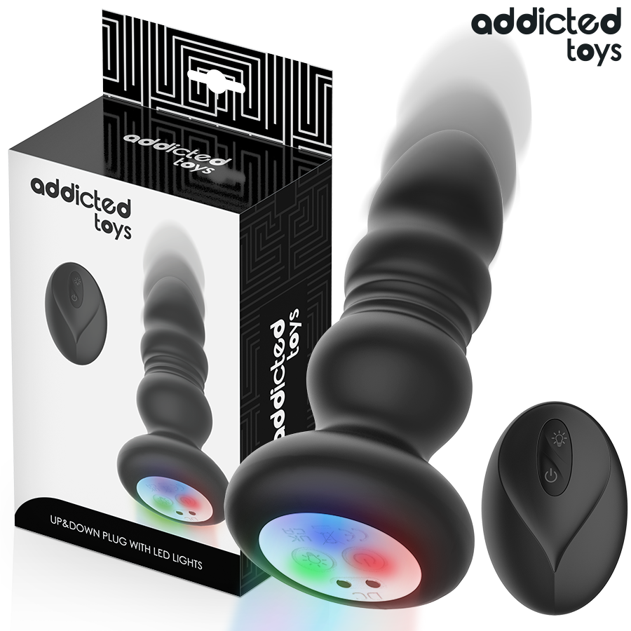 ADDICTED TOYS - PLUG ANAL ROTATIF ET VIBRANT, TÉLÉCOMMANDE AVEC  LED