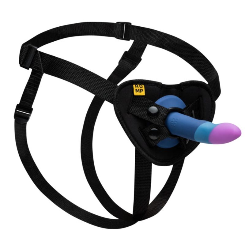 ROMP - PICCOLO GODEMICHET AVEC VENTOUSE TRICOLORE