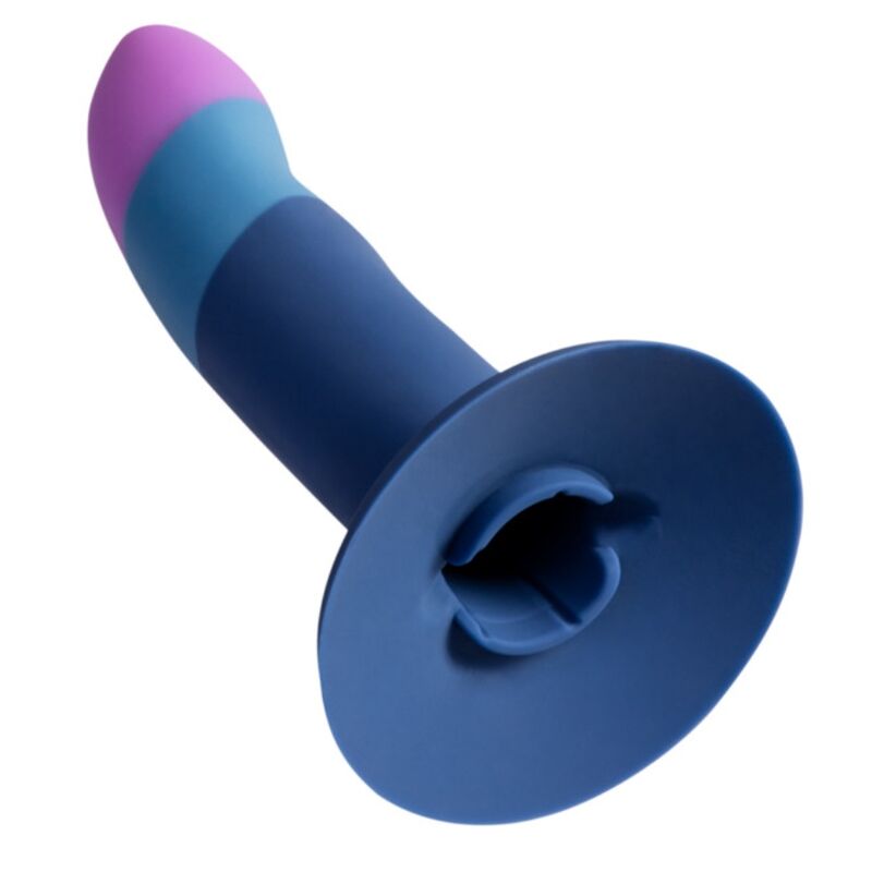 ROMP - PICCOLO GODEMICHET AVEC VENTOUSE TRICOLORE